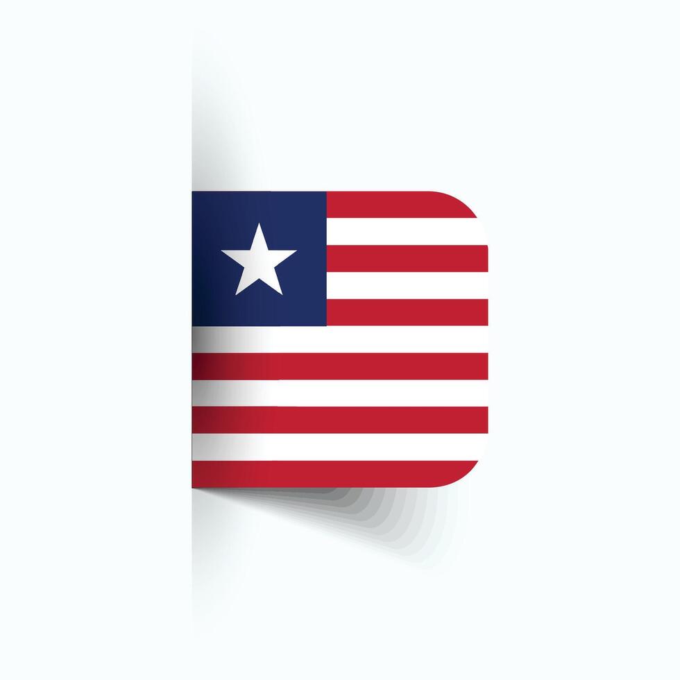 Liberia national flag, Liberia National Day, EPS10. Liberia flag vector icon