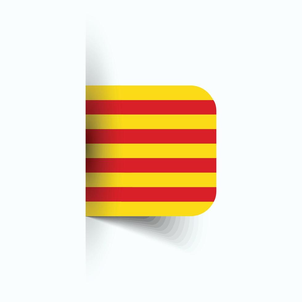 Cataluña nacional bandera, Cataluña nacional día, eps10. Cataluña bandera vector icono
