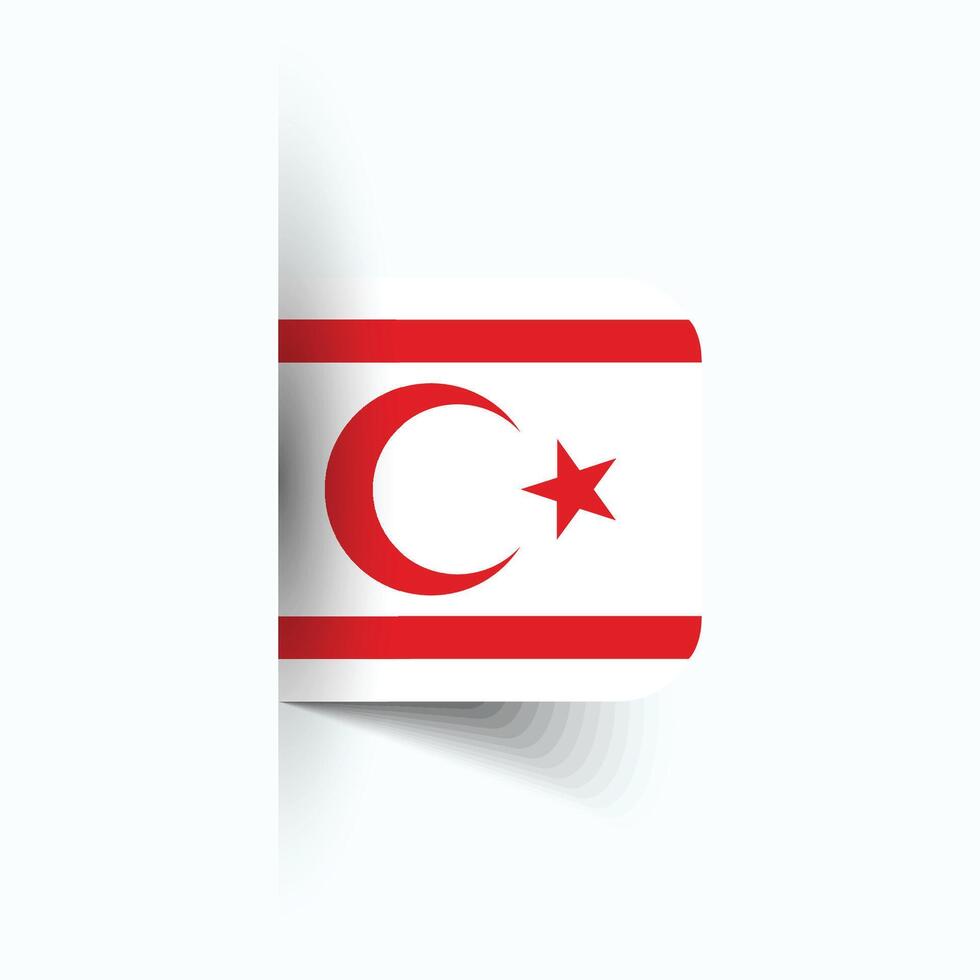 Northern Cyprus national flag, Northern Cyprus National Day, EPS10. Northern Cyprus flag vector icon