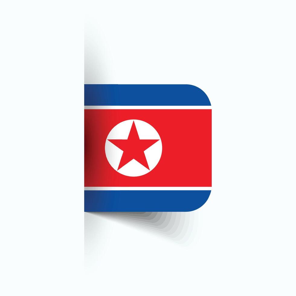 North Korea national flag, North Korea National Day, EPS10. North Korea flag vector icon