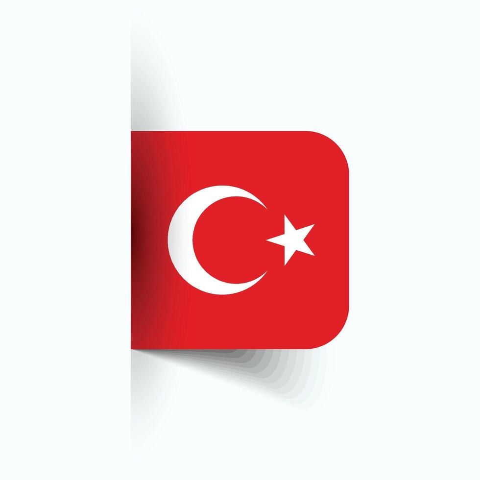 Turquía nacional bandera, Turquía nacional día, eps10. Turquía bandera vector icono