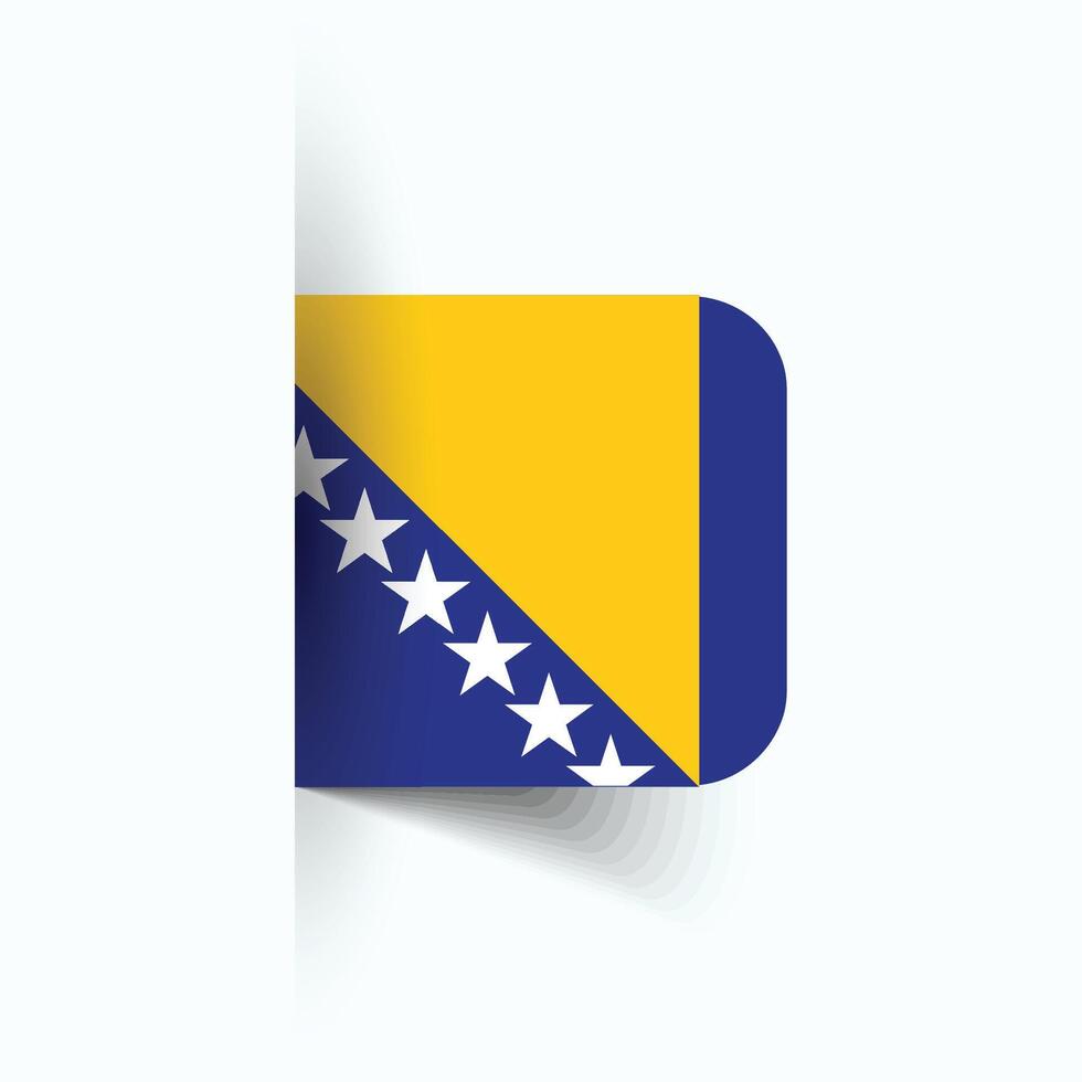 Bosnia Herzegovina national flag, Bosnia Herzegovina National Day, EPS10. Bosnia Herzegovina flag vector icon