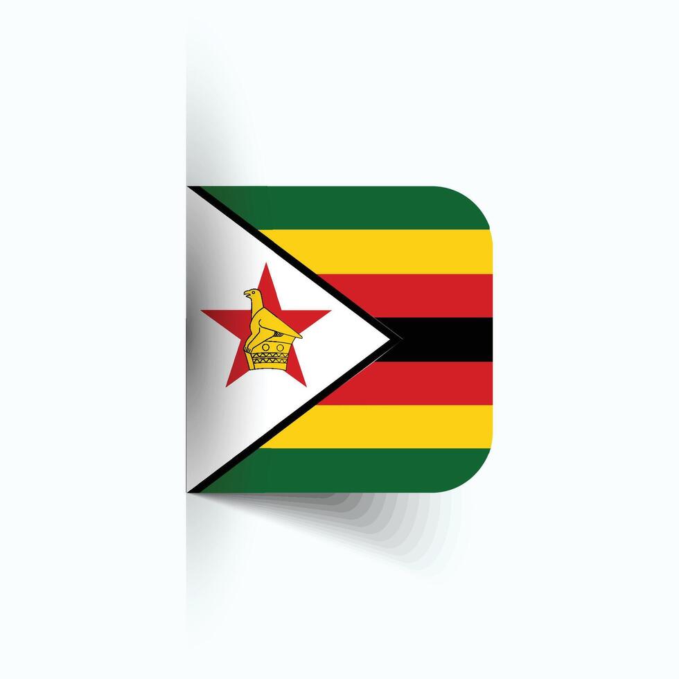 Zimbabwe national flag, Zimbabwe National Day, EPS10. Zimbabwe flag vector icon