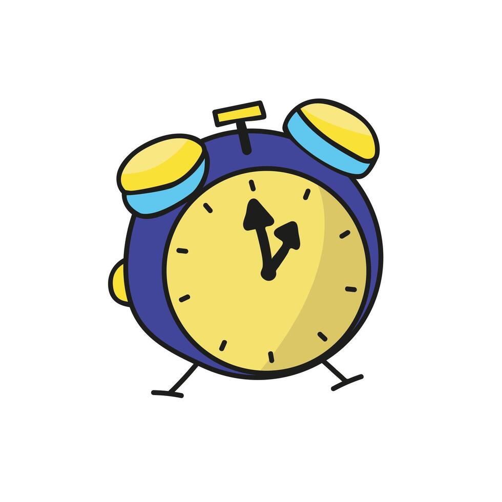 color vector imagen de un alarma reloj en dibujos animados estilo.