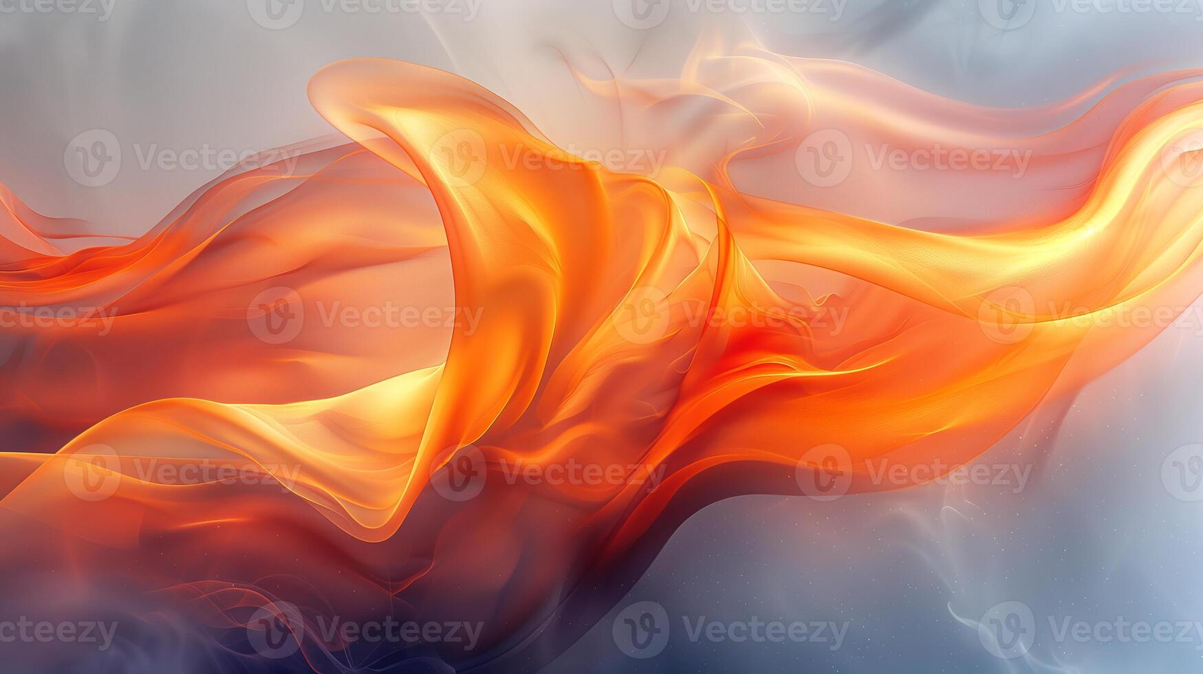 AI generated Abstract background, vivid tones of orange, black, on a backdrop of swirling pastels, silky and smooth surface. Background, texture. Generated by artificial intelligence. photo