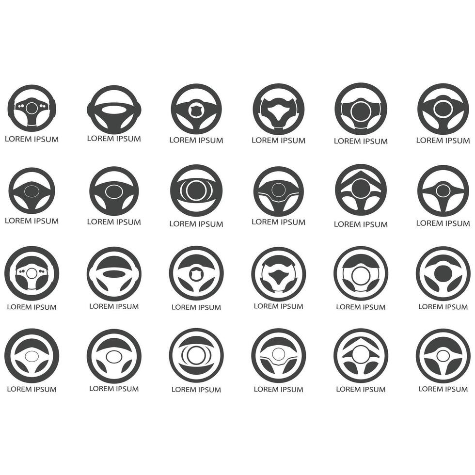 direccion rueda logo vector ilustraciones