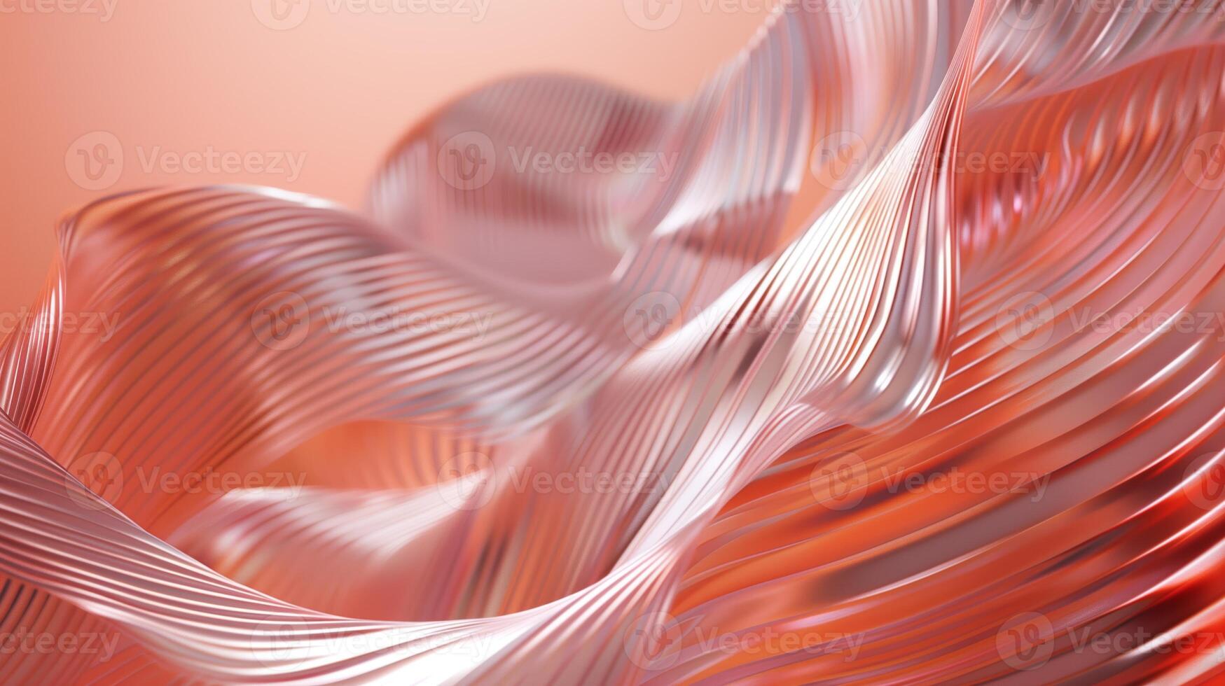 AI generated A silver-pink wave effect against a pink background. Abstract background, texture. Generated by artificial intelligence. photo
