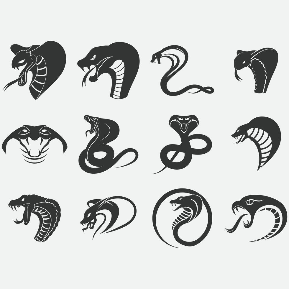 colección de cobra logos vector
