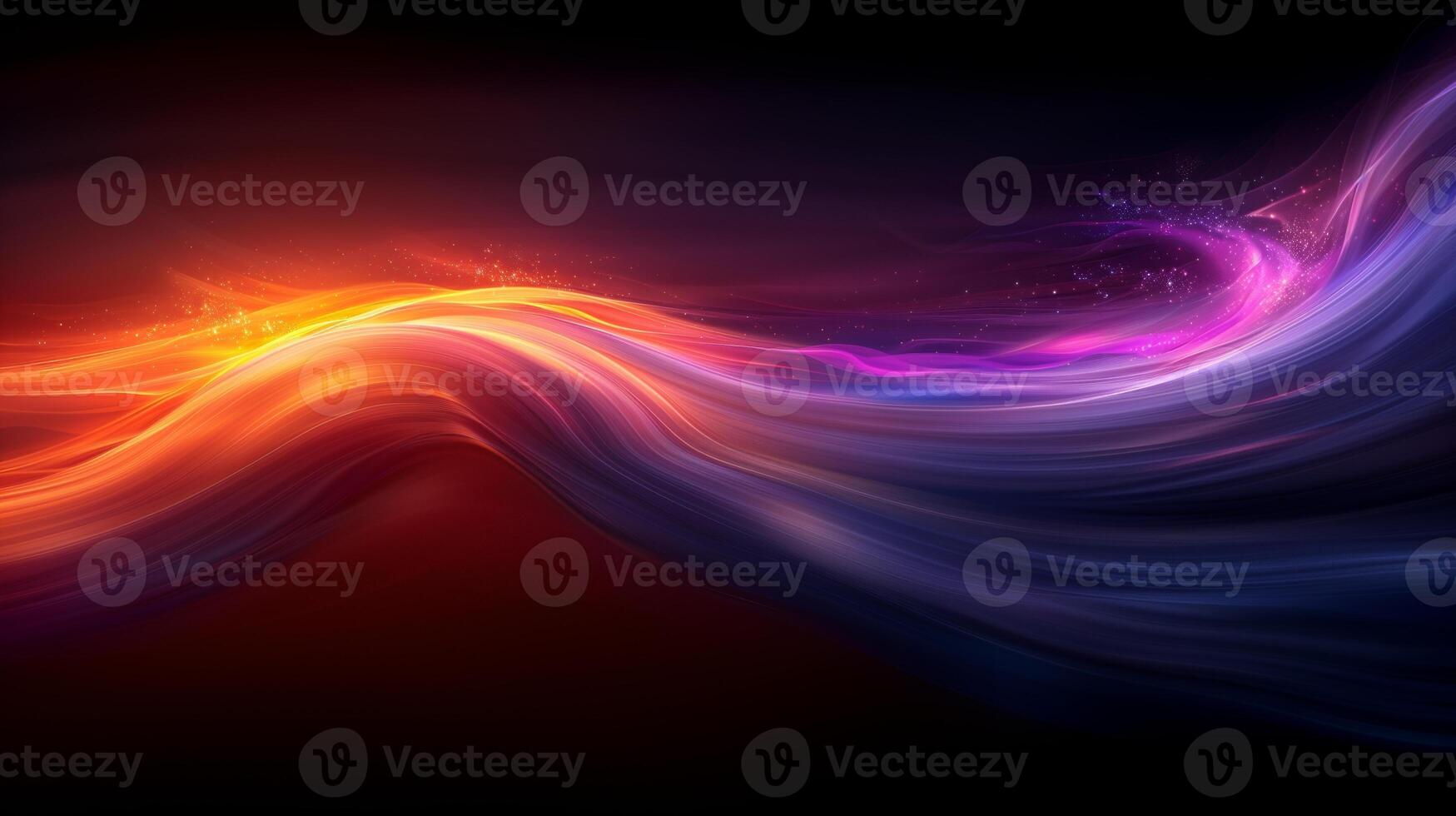 AI generated Luminous lines of light in the background. Abstract background. Background, texture. Generated by artificial intelligence. photo