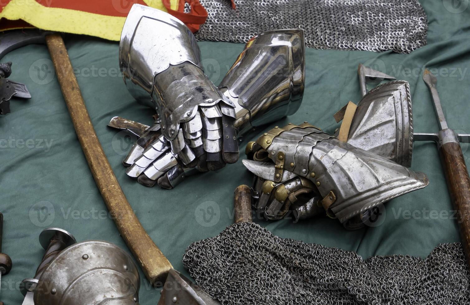 Medieval armor gloves photo