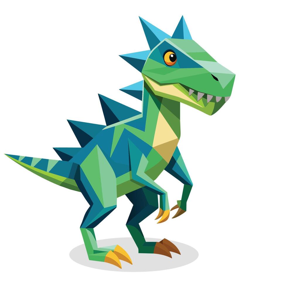 Dinosaur triangle shape vector illustration