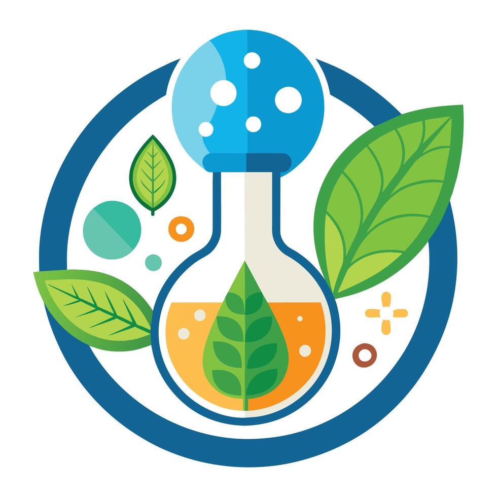 Biology minimal icon flat vector illustration