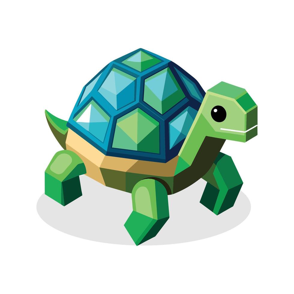 Turle triangle shape vector illustration.