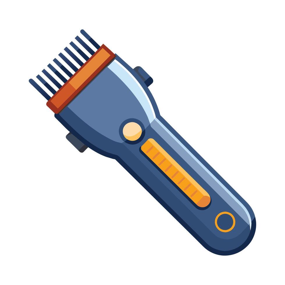 Hair clipper flat vector illustration on white background.