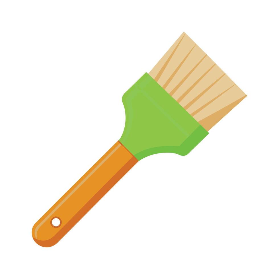 Brush flat vector illustration on white background