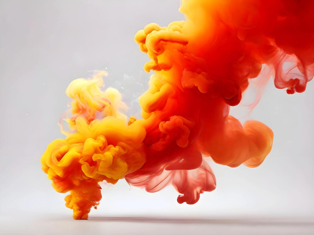 AI generated Transparent colorful smoke isolated background. photo