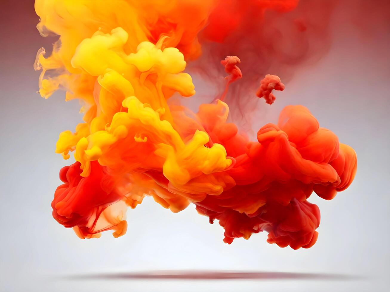 AI generated Transparent colorful smoke isolated background. photo