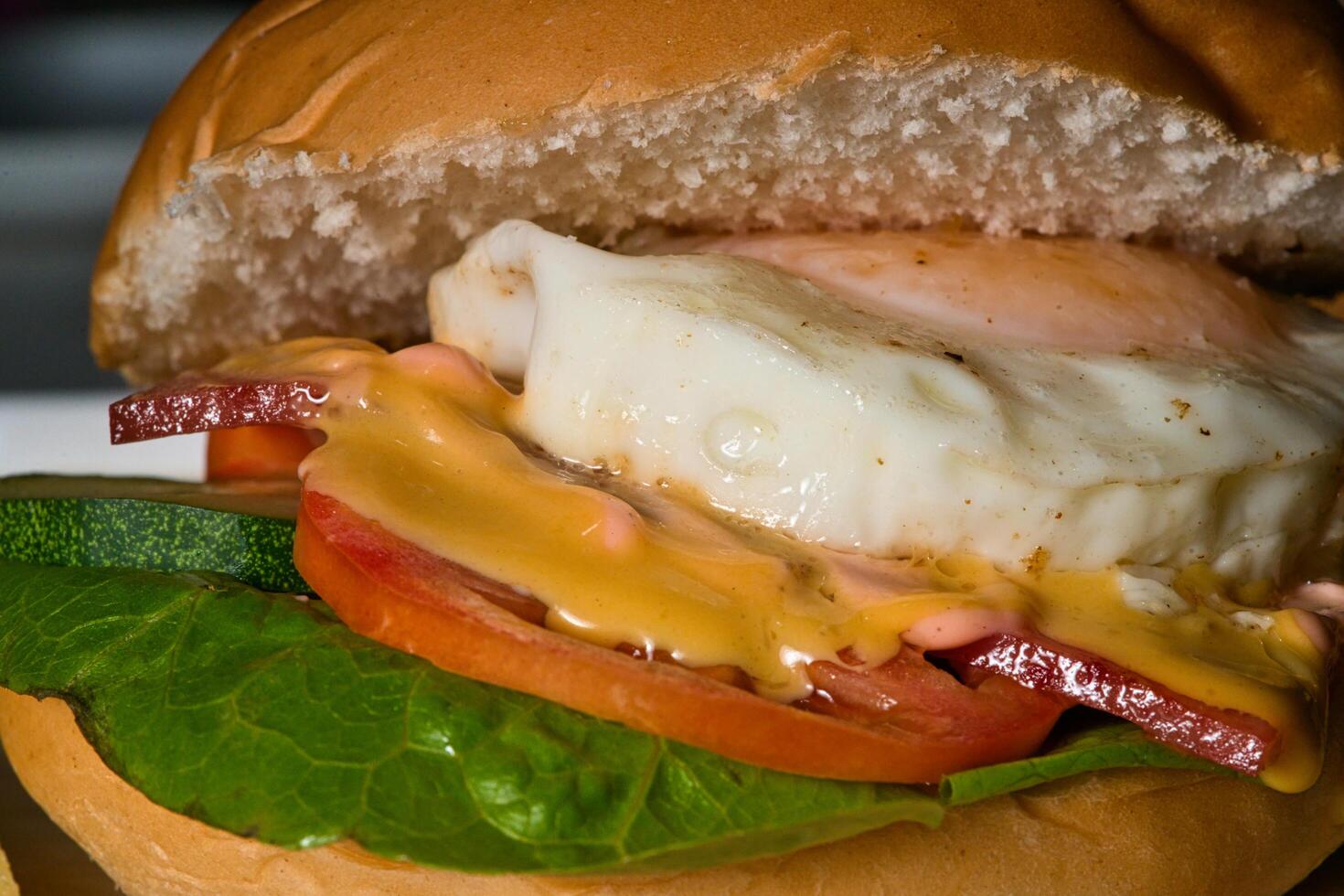 ham and egg sandwich 39845580 Stock Photo at Vecteezy