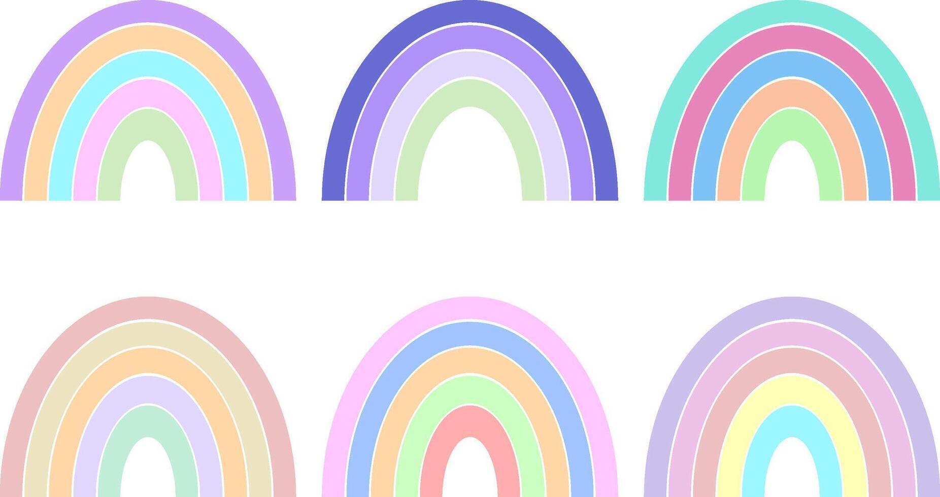 cute rainbow vector