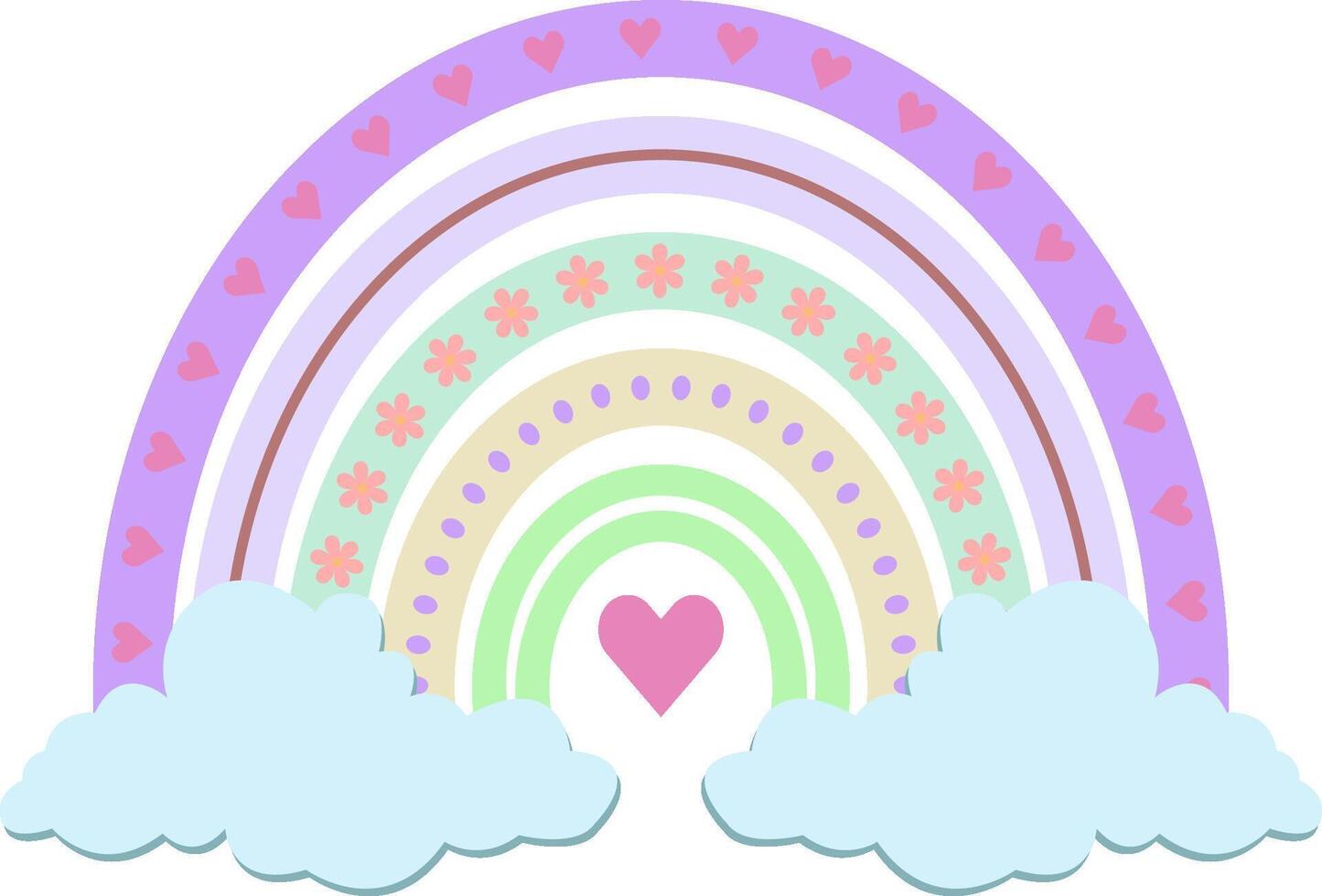 cute rainbow vector