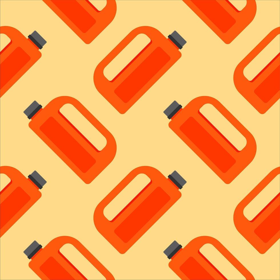 Seamless pattern of canister of gasoline. Petrol simple modern pattern. Canister for motor machine oil. Oil change service and repair. Engine oil vector sign