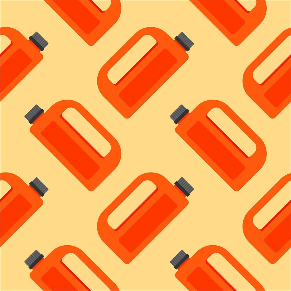 Seamless pattern of canister of gasoline. Petrol simple modern pattern. Canister for motor machine oil. Oil change service and repair. Engine oil vector sign