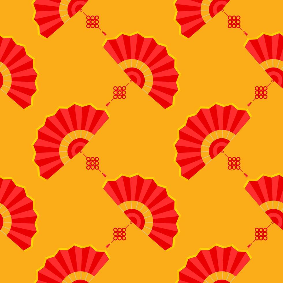 asian folding paper fans seamless pattern vector illustration. Asian hand fan. Traditional fan seamless pattern isolated on color background, paper folding pattern of fans