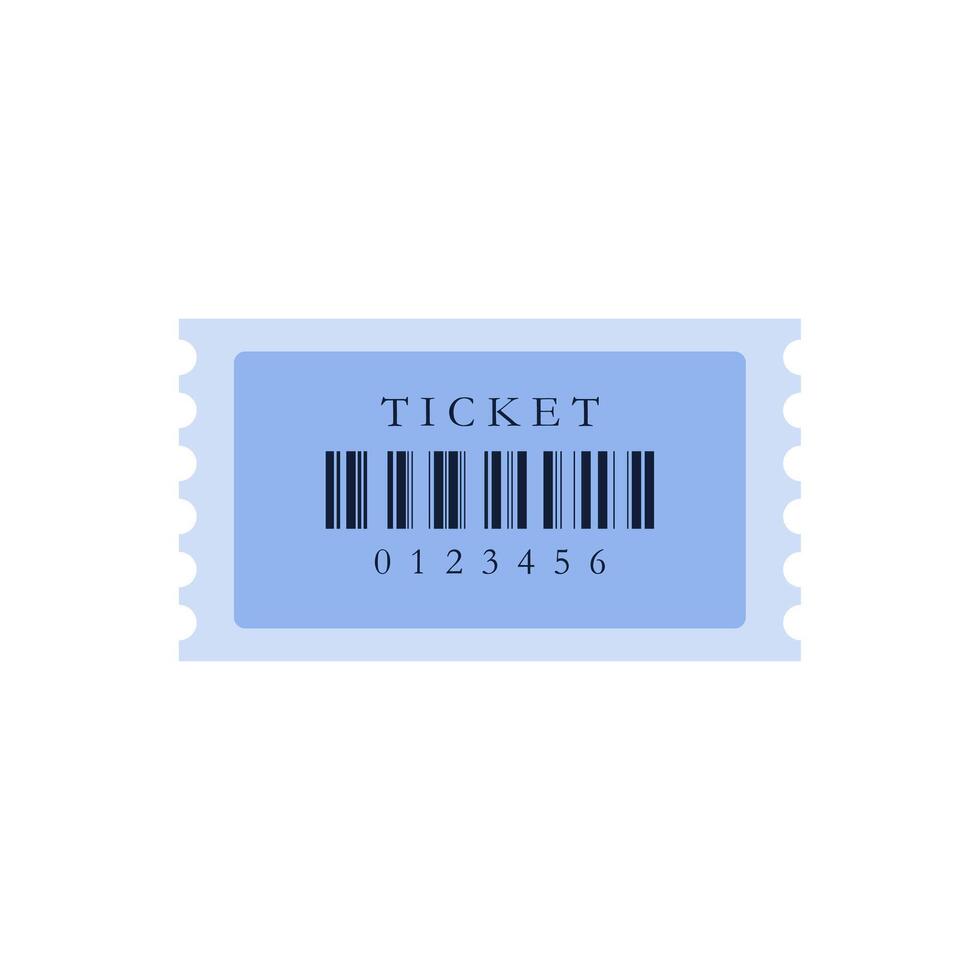 ticket flat design vector illustration. Vintage paper admit one and ticket samples icon.