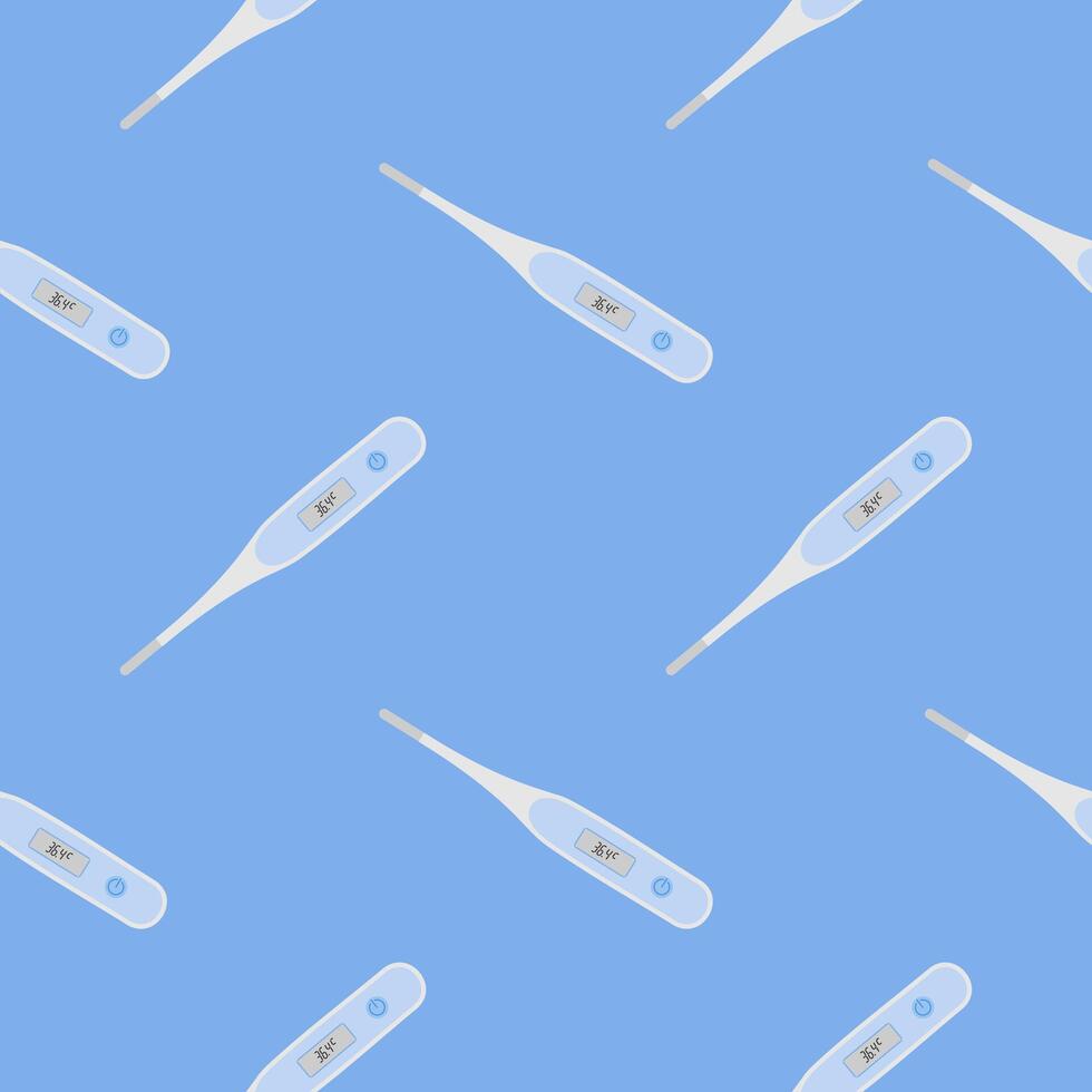 medical thermometer seamless pattern vector illustration. Seamless pattern with medical elements. health care seamless pattern.