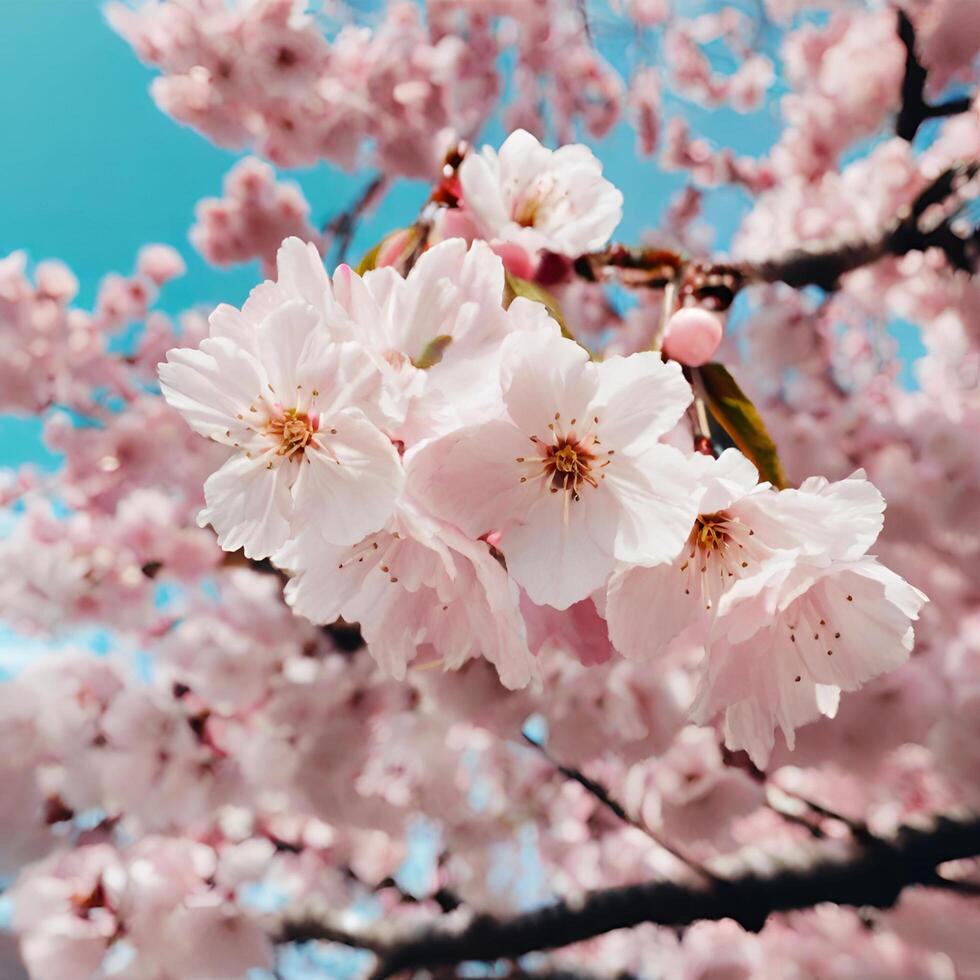 AI generated photo  cherry blossoms