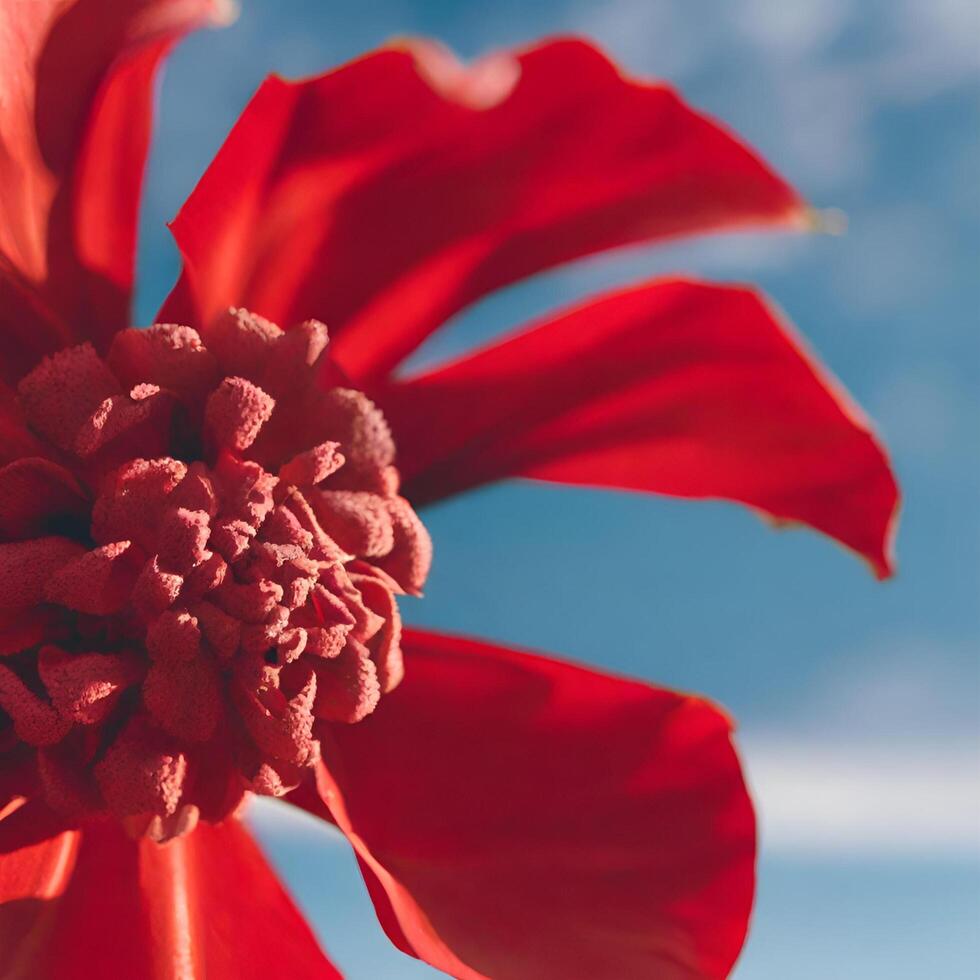 AI generated a red flowers photo