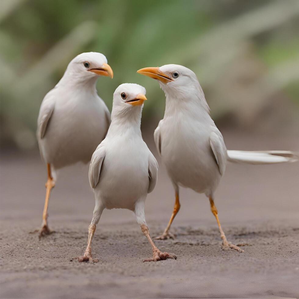 ai generado foto de un par de aves