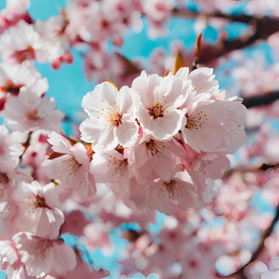 AI generated photo  cherry blossoms