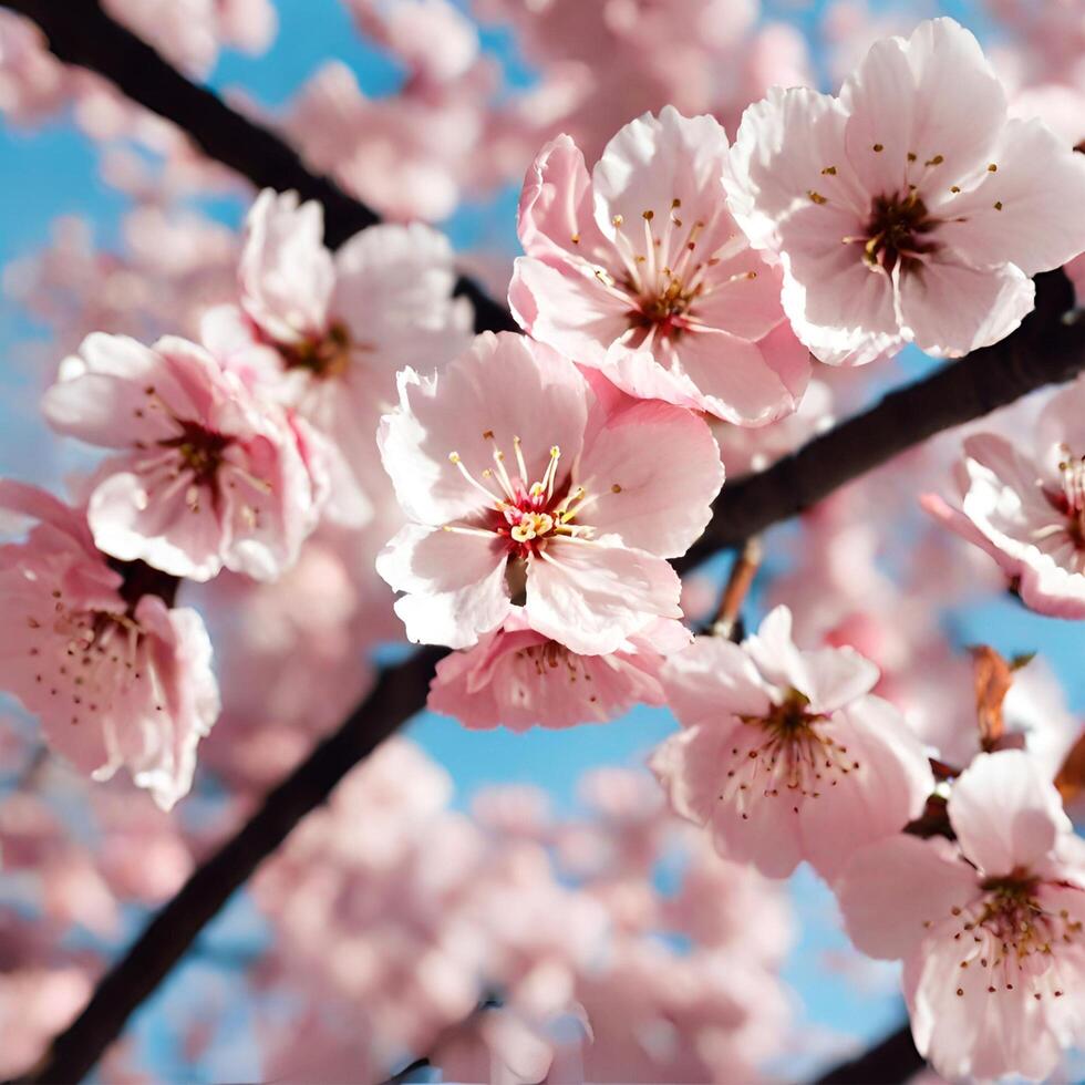 AI generated photo  cherry blossoms