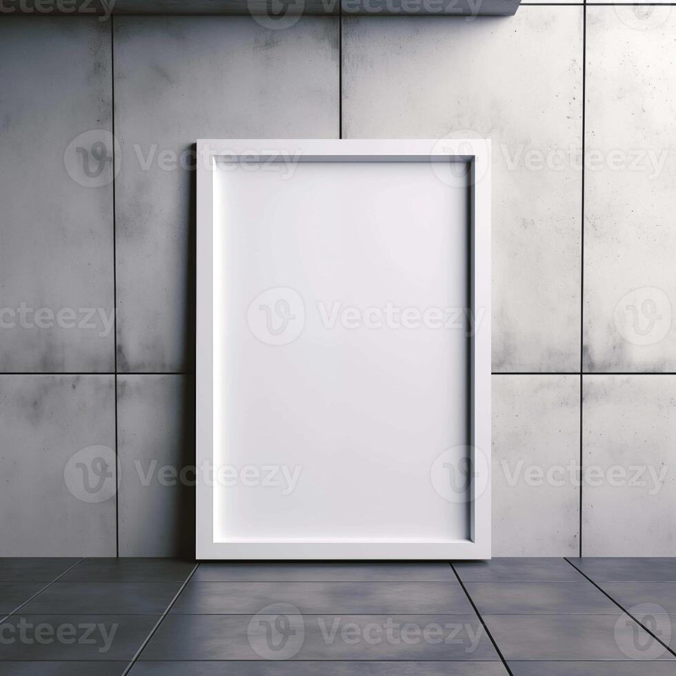 AI generated Vertical frame, mockup template, poster, blank for painting, canvas, empty space photo