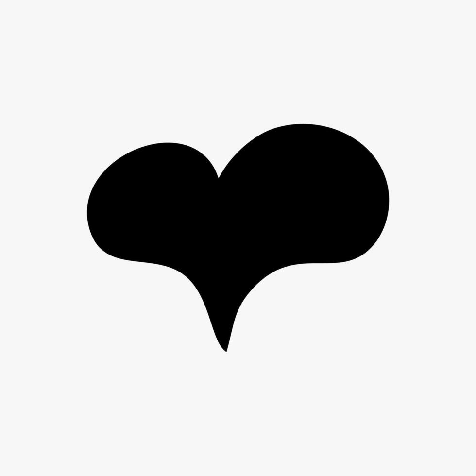 heart badge is black vector