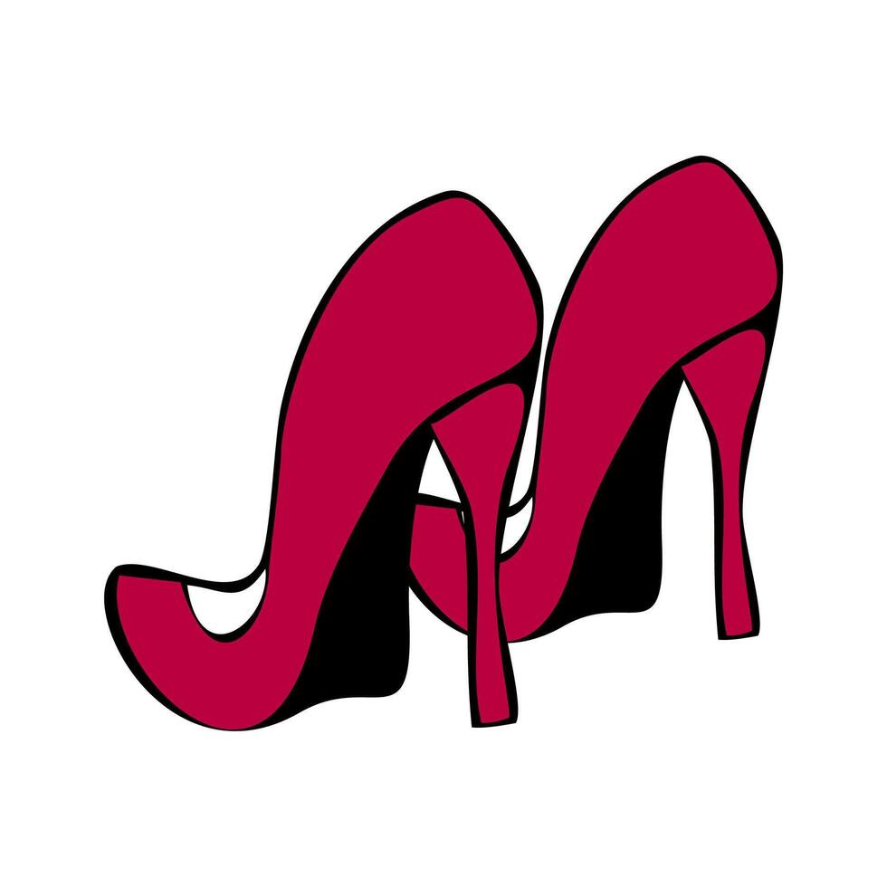 Moda estilete tacones vector