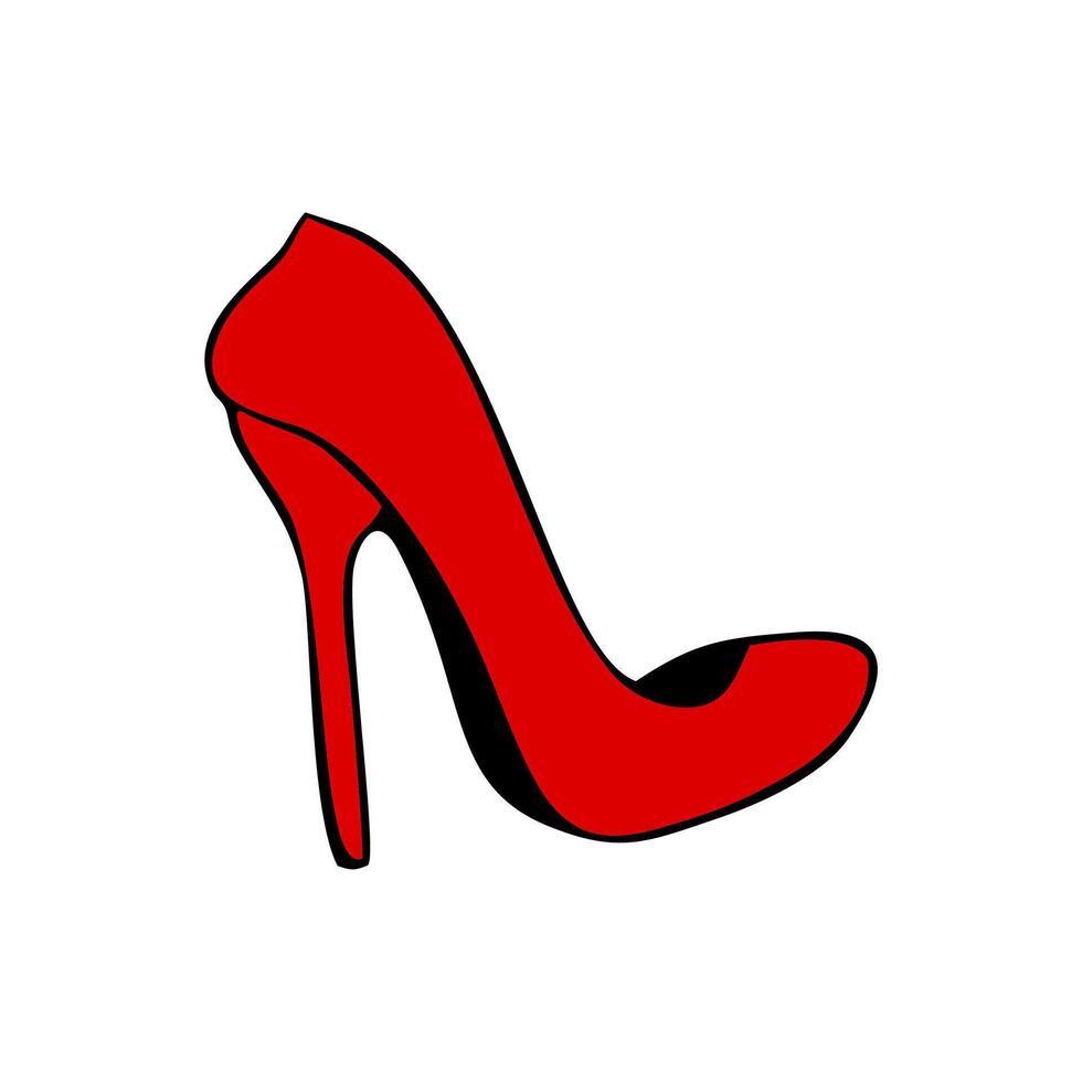 shoes are red vector
