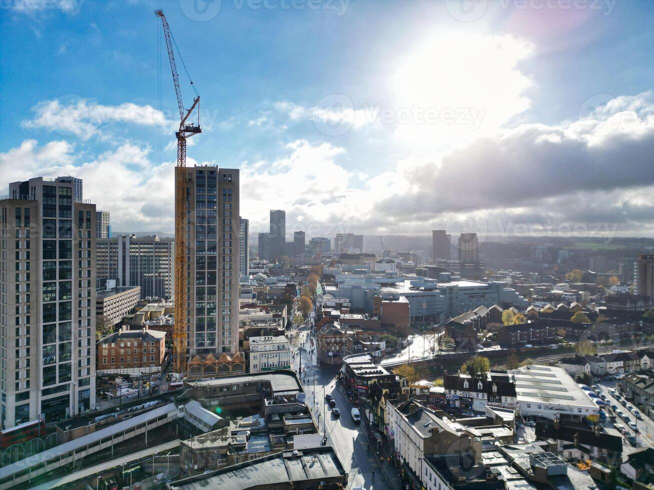 alto ángulo ver de Oeste croydon Londres ciudad de Inglaterra genial Bretaña. noviembre 20, 2023 foto