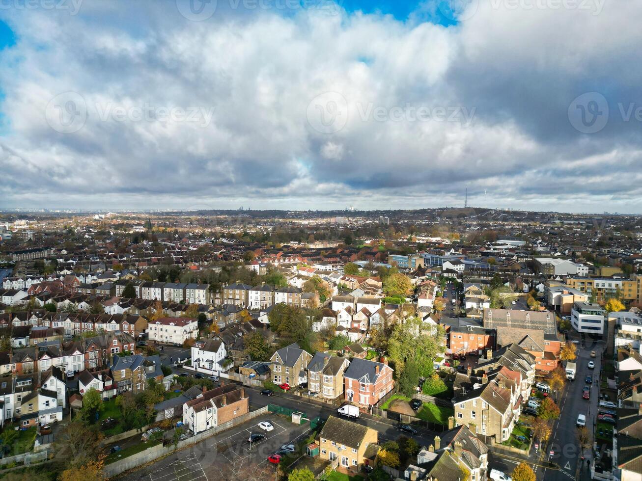 Aerial View of West Croydon London City of England Great Britain. November 20th, 2023 photo