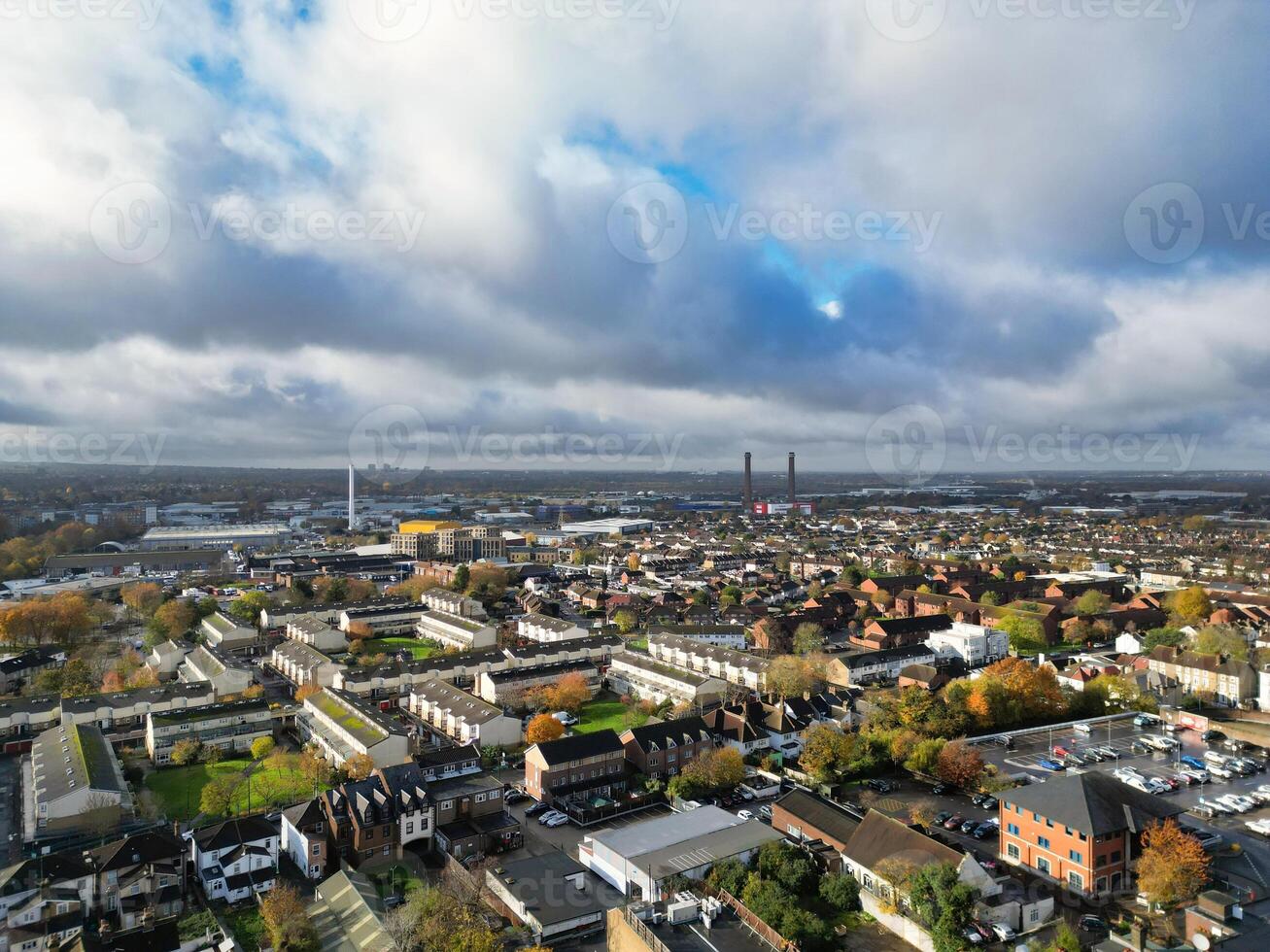 Aerial View of West Croydon London City of England Great Britain. November 20th, 2023 photo