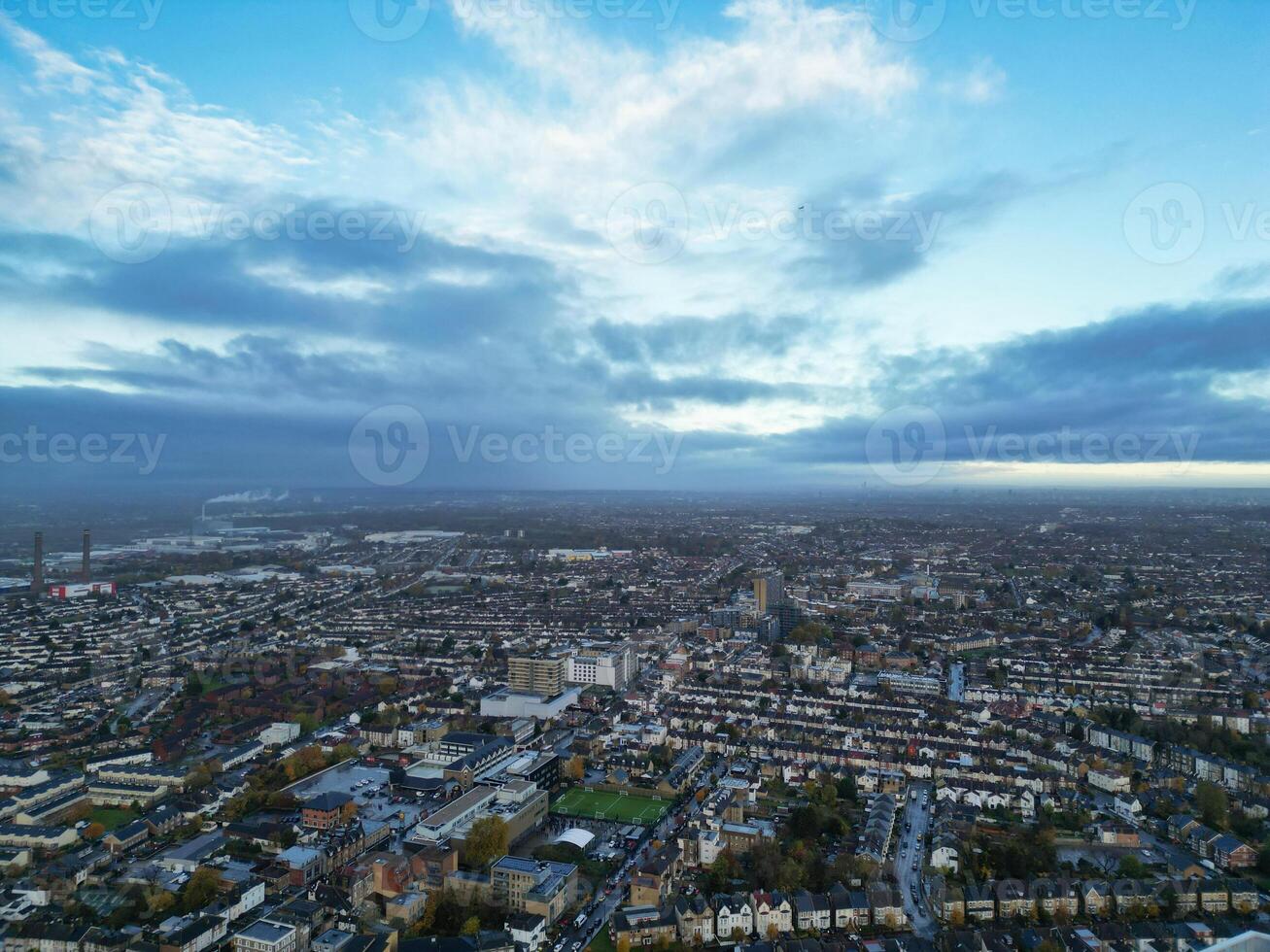 Aerial View of West Croydon London City of England Great Britain. November 20th, 2023 photo