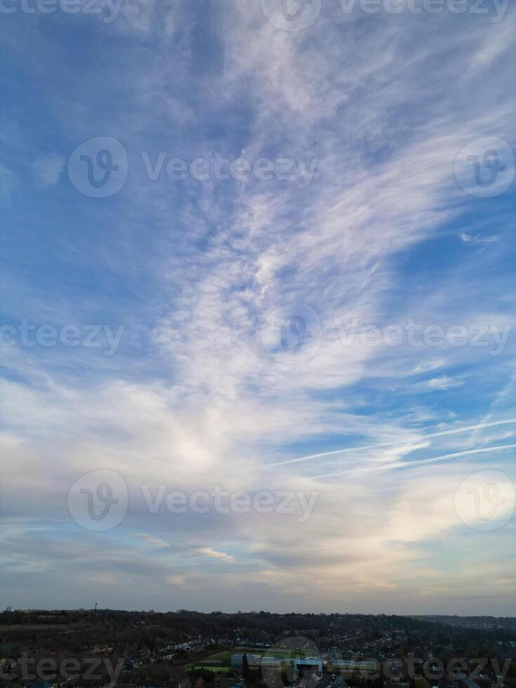 Most Beautiful Colours of Sky and Clouds During Sunset over England UK photo