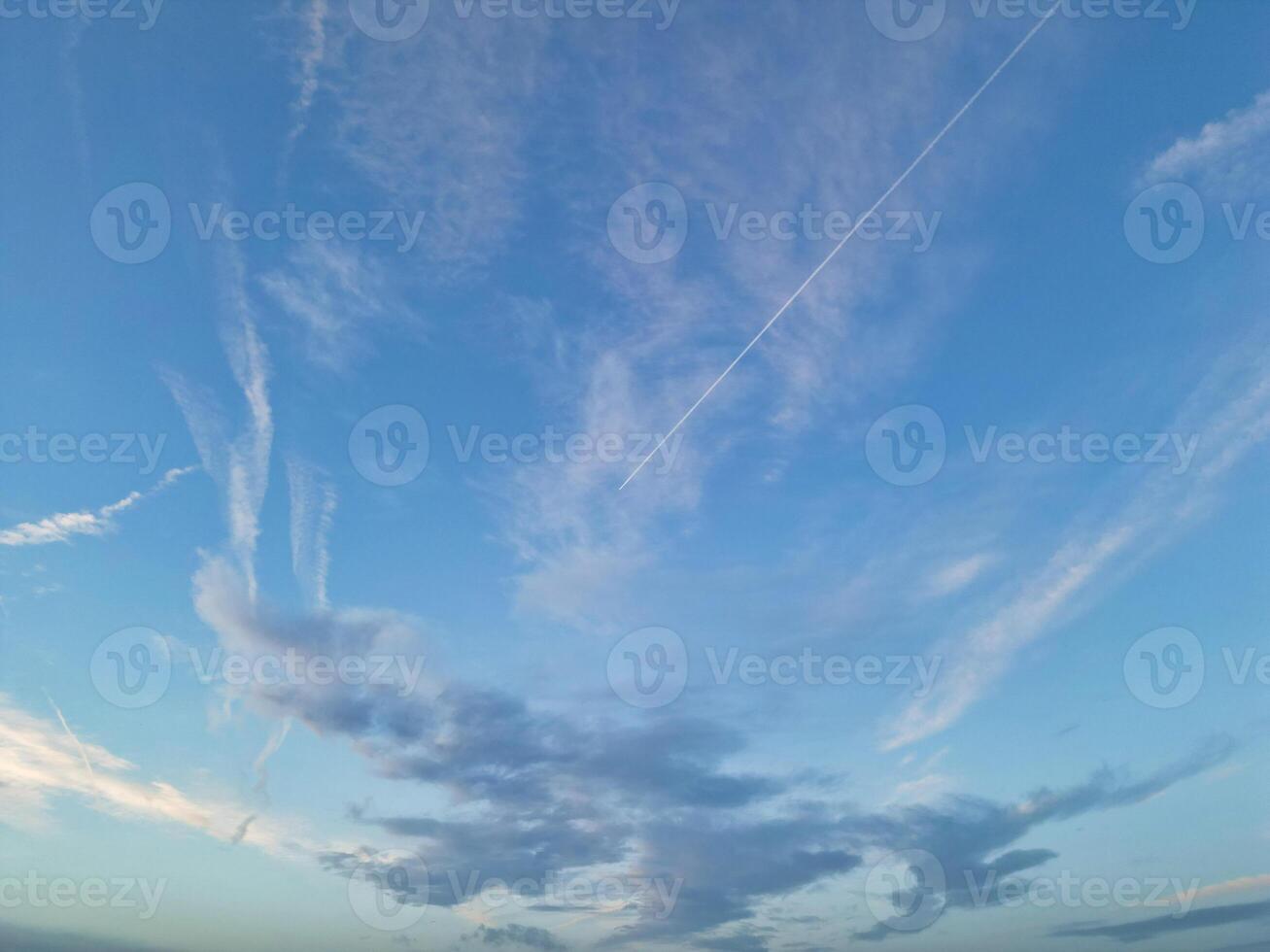 Most Beautiful Colours of Sky and Clouds During Sunset over England UK photo