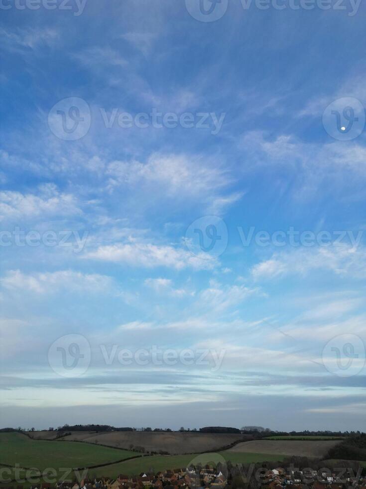 Most Beautiful Colours of Sky and Clouds During Sunset over England UK photo