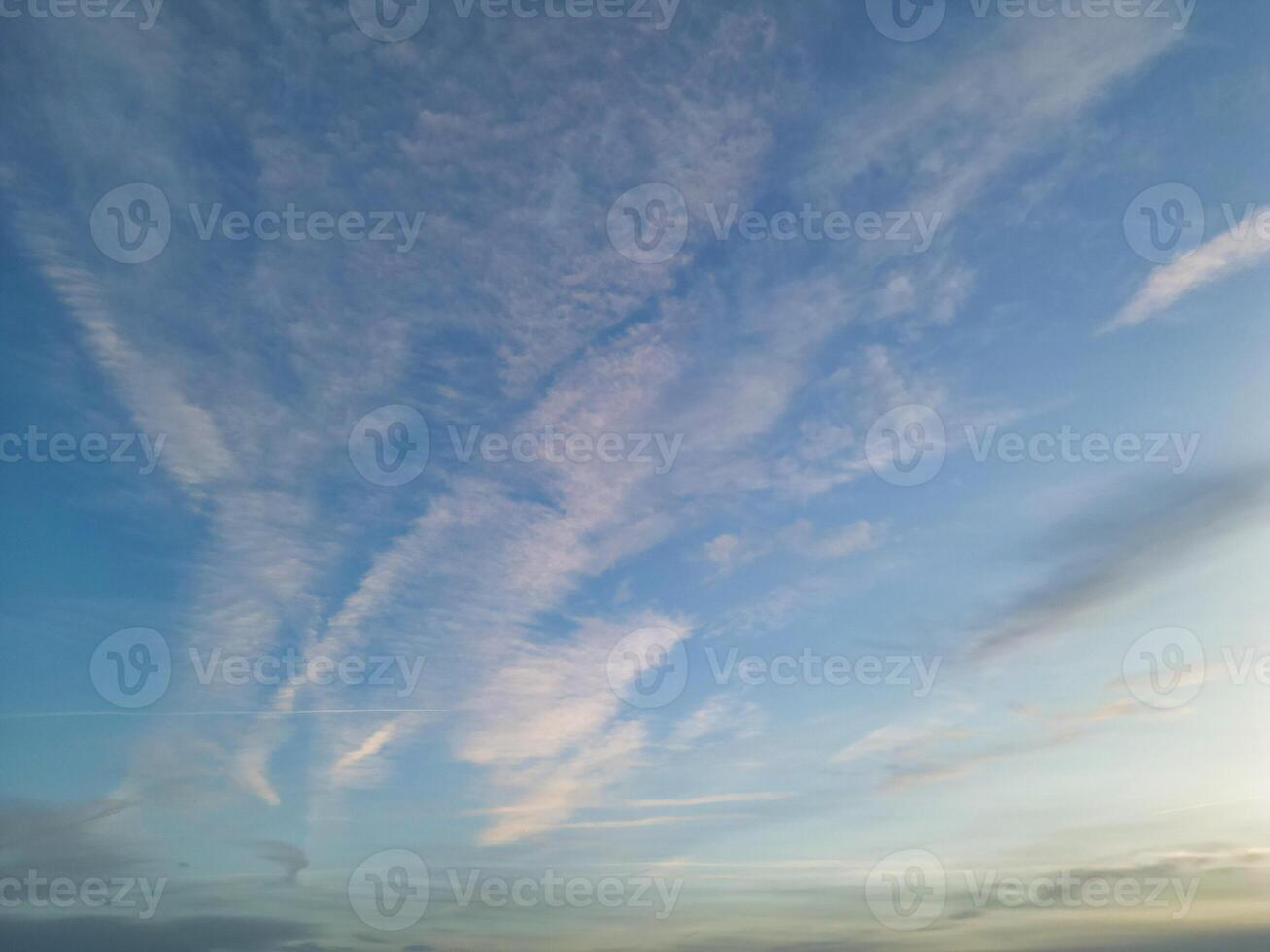 Most Beautiful Colours of Sky and Clouds During Sunset over England UK photo