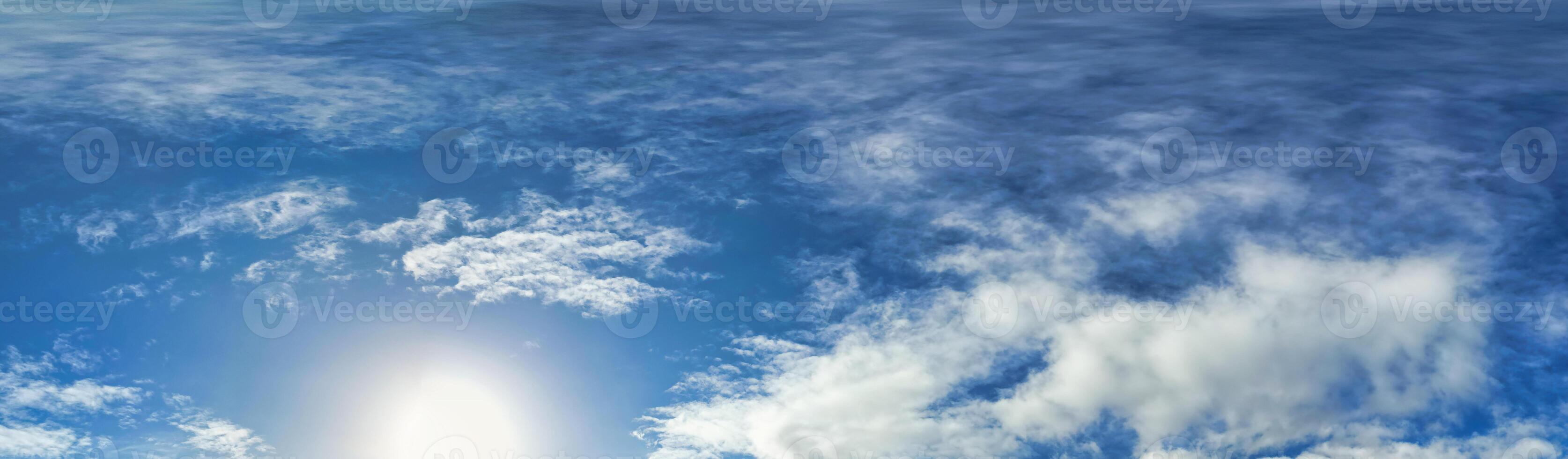 High Angle Panoramic View of Winter Sky and Clouds over City of England UK photo