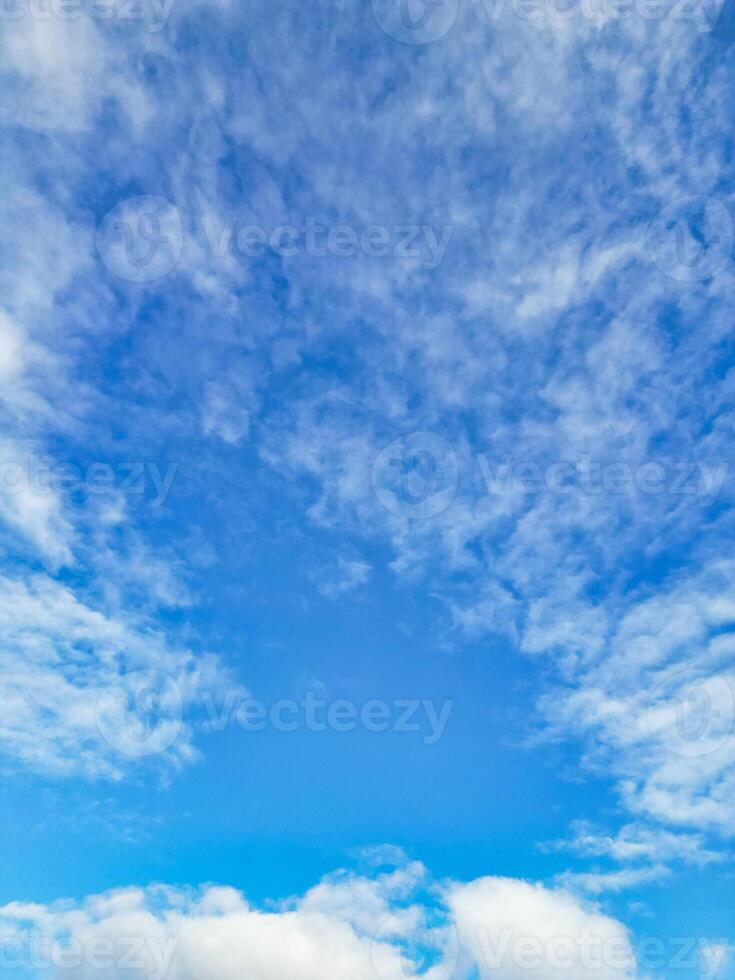 High Angle View of Winter Sky and Clouds over City of England UK photo