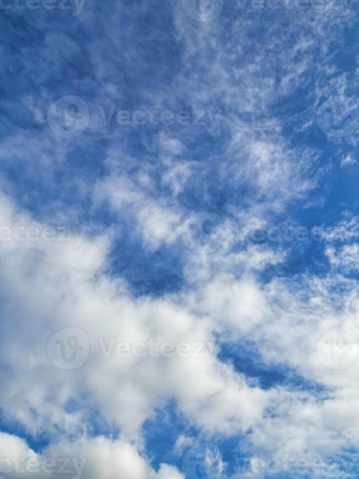 High Angle View of Winter Sky and Clouds over City of England UK photo