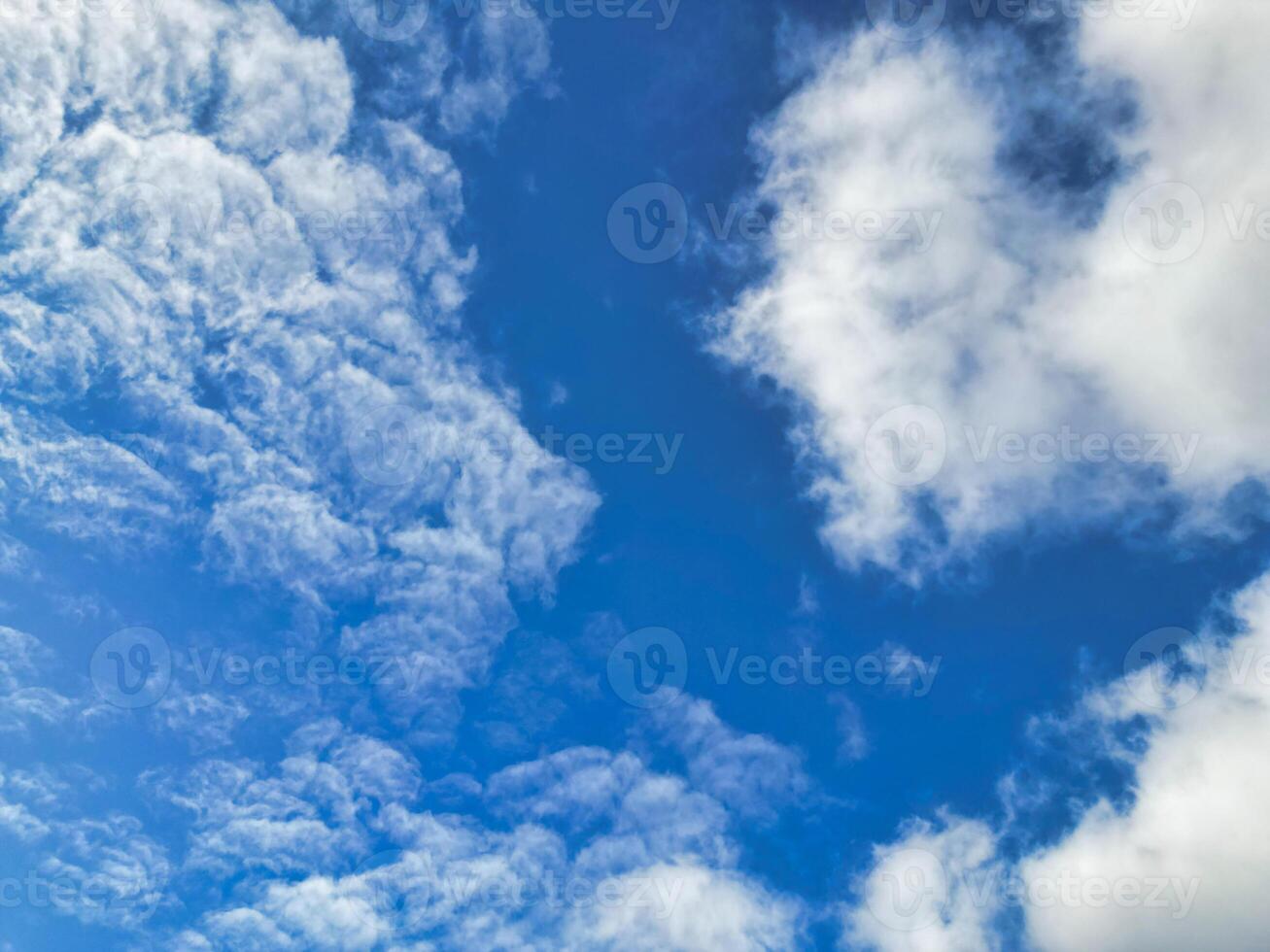 High Angle View of Winter Sky and Clouds over City of England UK photo